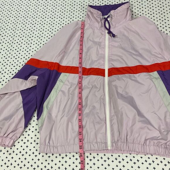 Urban outfitters Retro Windbreaker Jacket Pastel Lavender Purple Size medium - Picture 8 of 9